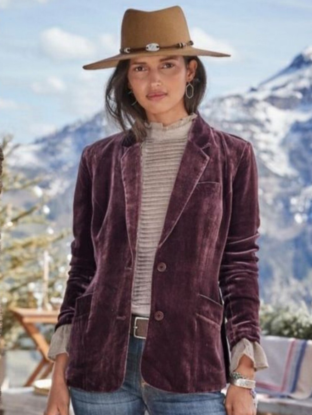 Sundance Purple Velvet Blazer Jacket